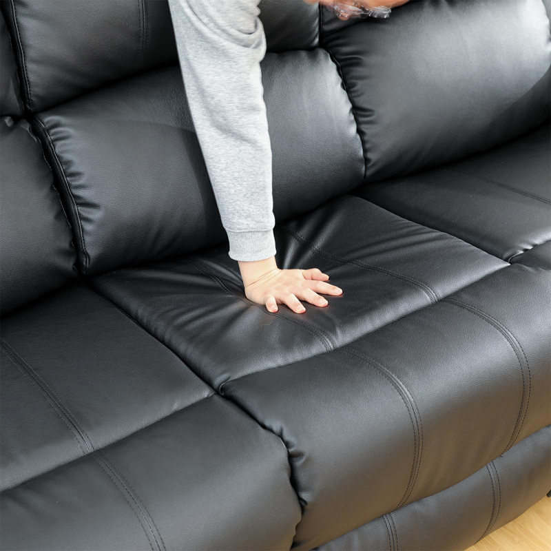 Fauteuil inclinable Pu et Pvc, Black
