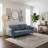87" Modern Flared Arm Textured Linen Sofa-1080210029