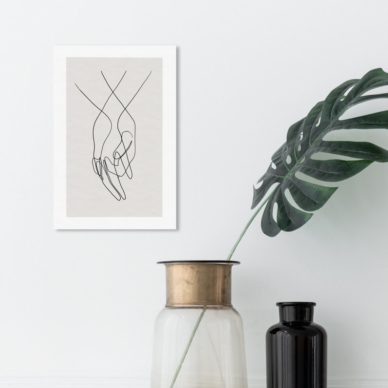 «Hands Shapes», impression sur toile, Toile tendue, H 15 po x l 10 po, Sans cadre