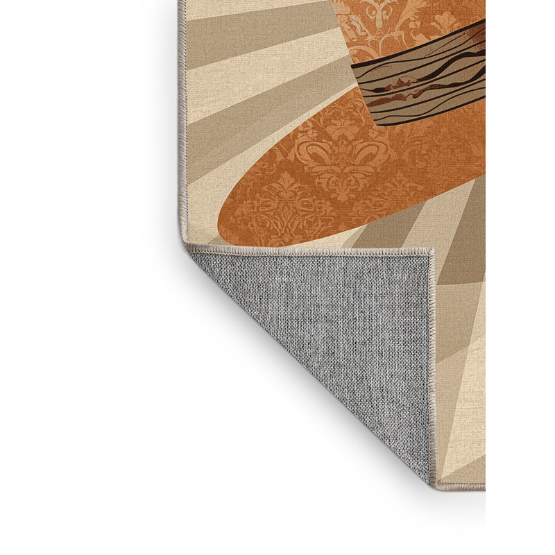 Tapis lavable à la machine Honn Vintage Look - beige, 4 x 6