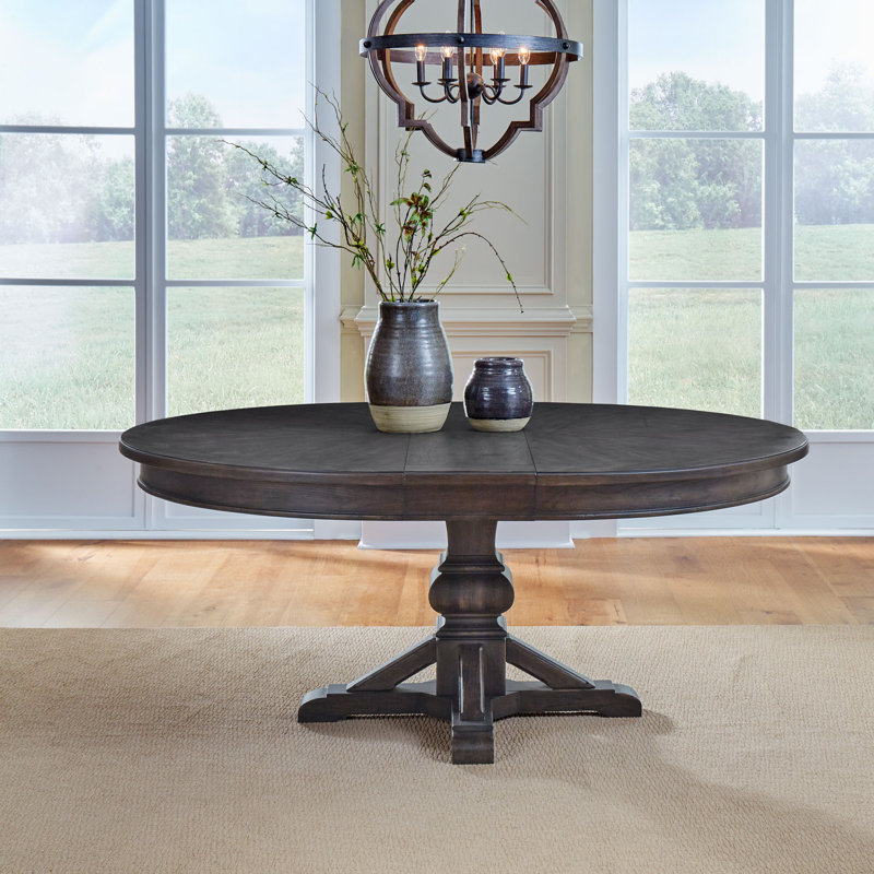 Trelawny Round Pedestal Table w/ 12" Removable Leaf