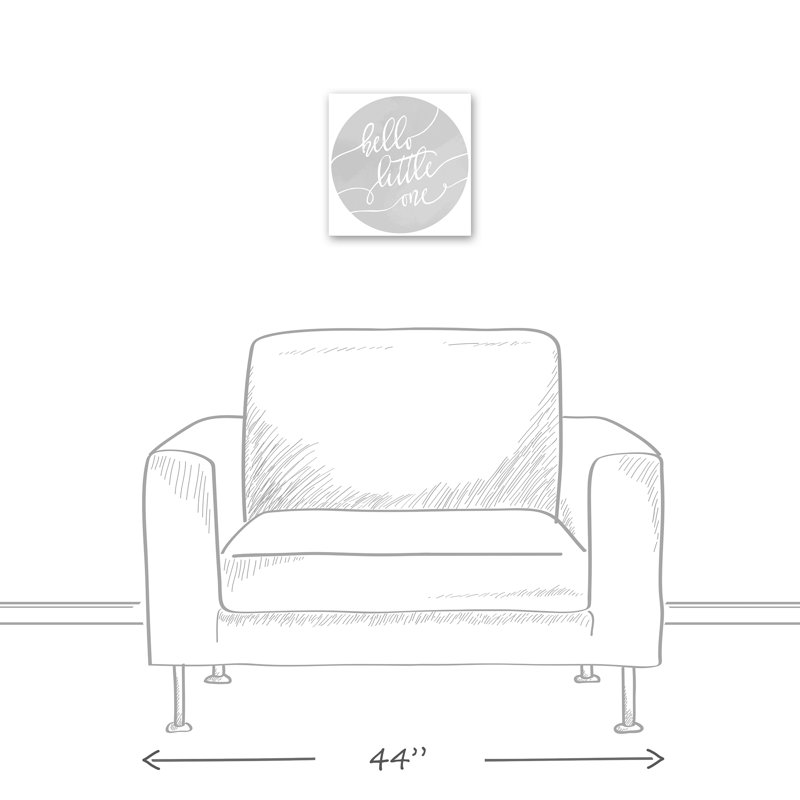 Art sur toile hello little one Algernon, H 12 po x l 12 po x P 1,25 po