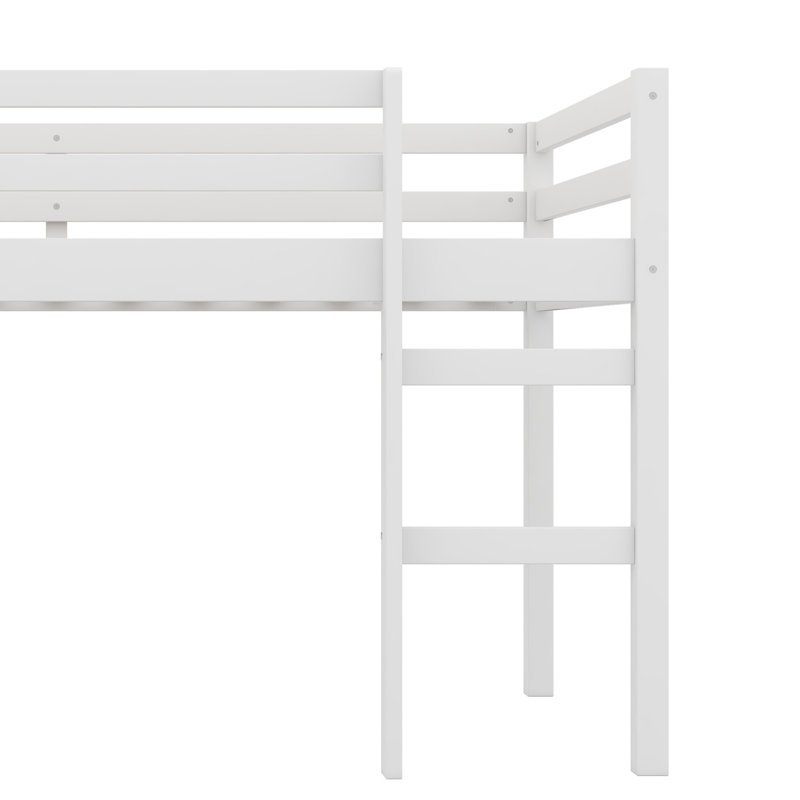 Lit mezzanine moderne avec échelle intégrée, Blanc
