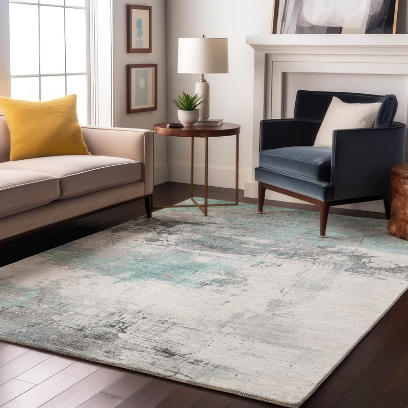 Tapis abstrait lavable à la machine de qualité supérieure AMF1685 Mehara, Rectangle 2 pi 6 po x 3 pi 10 po