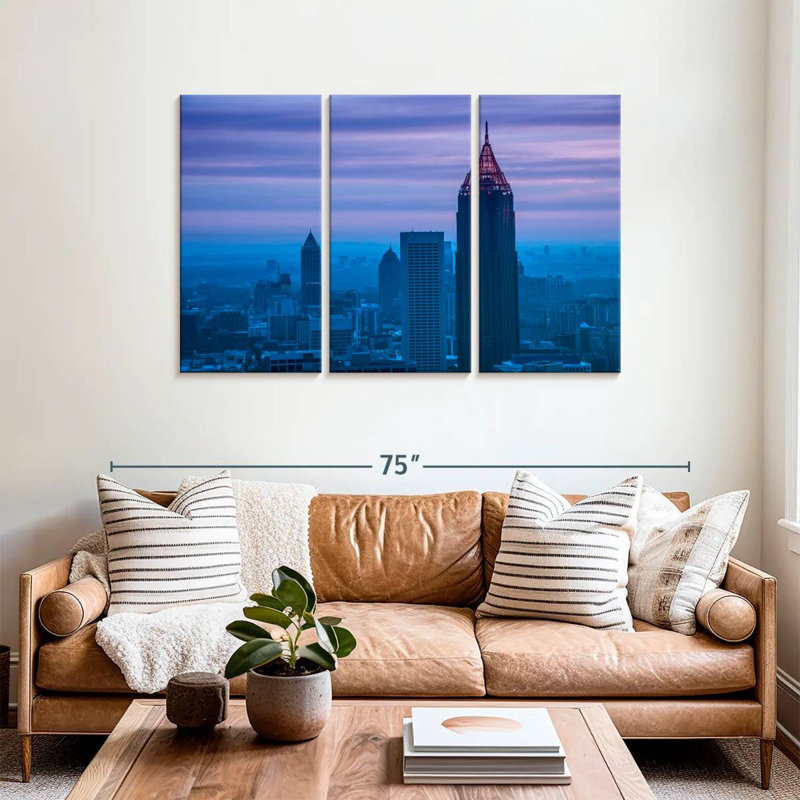 Crépuscule à Atlanta, H 36 po x l 57 po