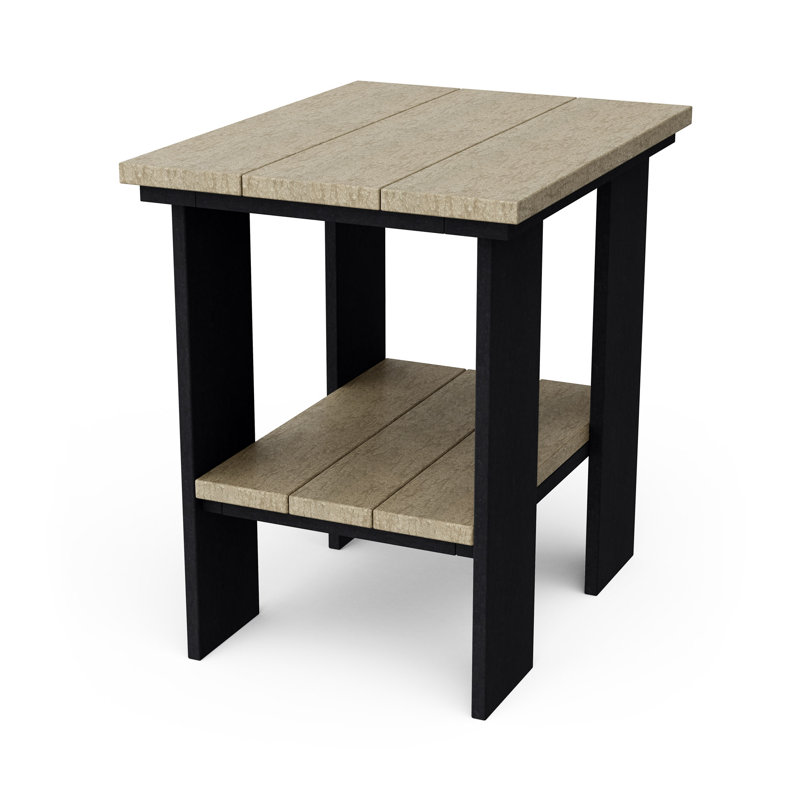Table d'appoint contemporaine, Bois patiné / noir