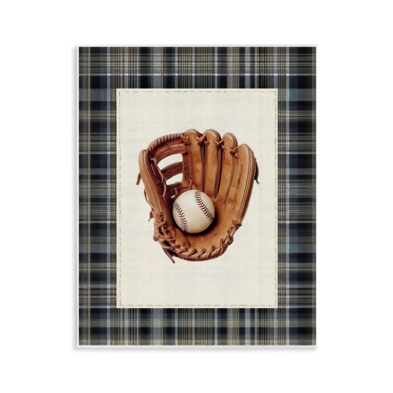 Gant de baseball avec plaque murale écossaise, design par Arlington Prints