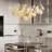 Ceramic Ginkgo Leaf Kholton 8 - Light L40 Inch Chandelier-1222920438
