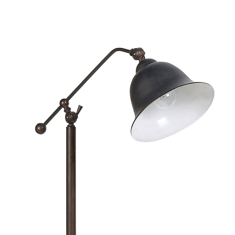 Lampe sur pied cloche en bronze Madeira