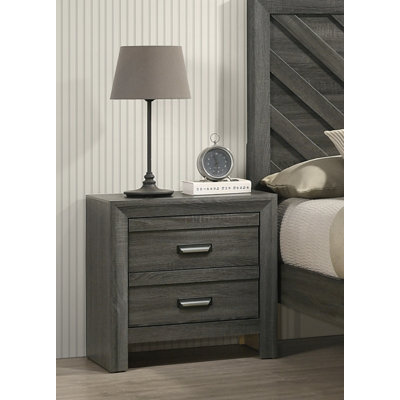 Table de bout de table de chevet contemporaine 1pc avec deux tiroirs de rangement