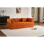 Canapé-lit convertible avec coussin cylindrique, canapé-lit pliant en velours côtelé avec structure de forme fixe, canapé-lit de salon pour la chambre à coucher (orange)-130177090-130177095
