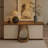 Retro Nut-Brown Solid Wood Console Table-1960302813