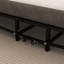 Structure de lit simple pliante en métal minimaliste avec matelas en mousse de 4 po, 4 roulettes pour le rangement mobile, bon appartement et mobilité pour les invités, peu encombrante