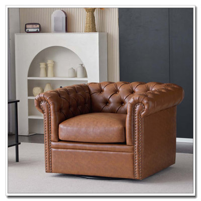 Fauteuil club pivotant Chesterfield