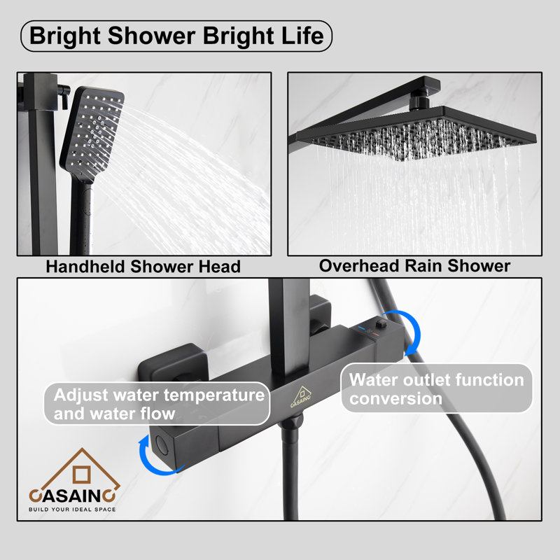 Système de douche complet avec valve brute