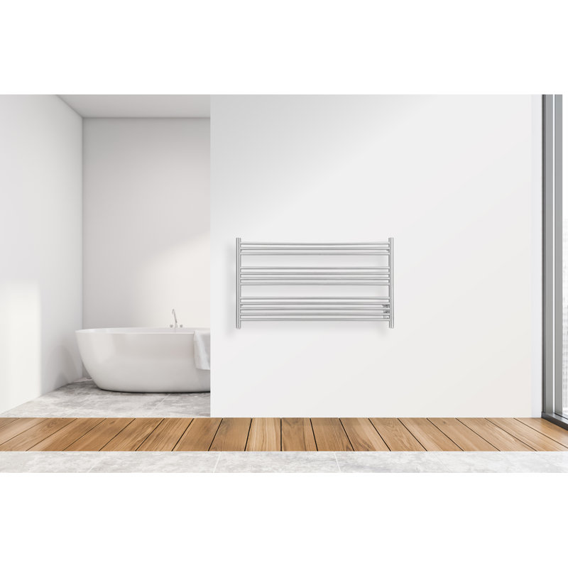 Chauffe-serviettes électrique mural Amplia, Acier inoxydable brossé