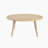 Orizcal Circular Mango Wooden Coffee Table - Traditional Farmhouse Style