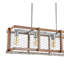 Luminaire suspendu linéaire lanterne 4 lumières Herlef