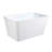 Kingston Brass Aqua Eden 51-Inch Acrylic Rectangular Double Ended Freestanding Tub with Drain and Integrated Seat