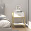 Mullica 45 cm W Steel Bedside Table