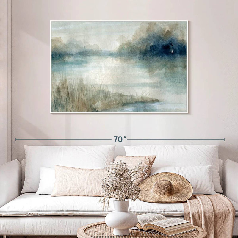 Still Still Waters, Cadre flottant blanc, 46 po x 31 po