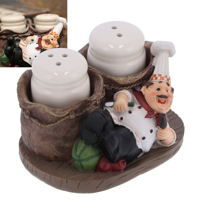 Figurine de chef décorations simples de bouteilles de poivre pour cuisine