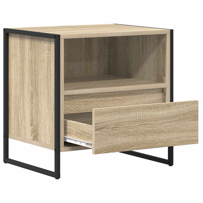 50cm W Manufactured Wood Bedside Table, Sonoma