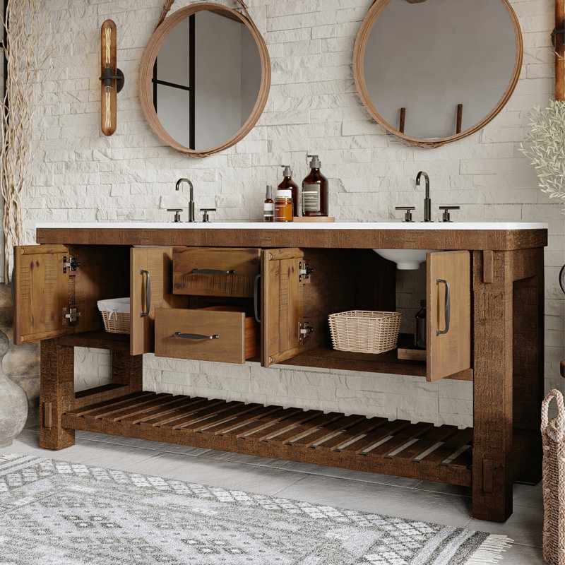 Bromley 72" Double Vanity with Quartz Countertop