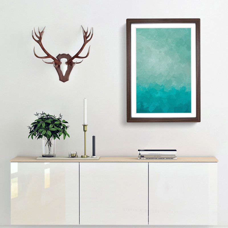 Beauty of the Sea in Abstract - Picture Frame Graphic Art Print, Walnut Framed, 65cm H x 48cm W x 2cm D