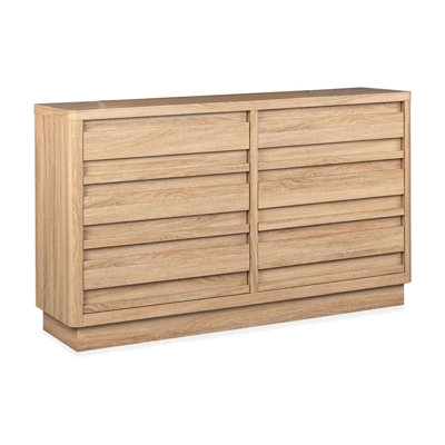 Double Drawer Dresser With Portrait Mirror
