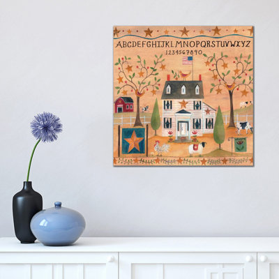 Star Bird Farm Sampler by Cheryl Bartley - Painting on Canvas