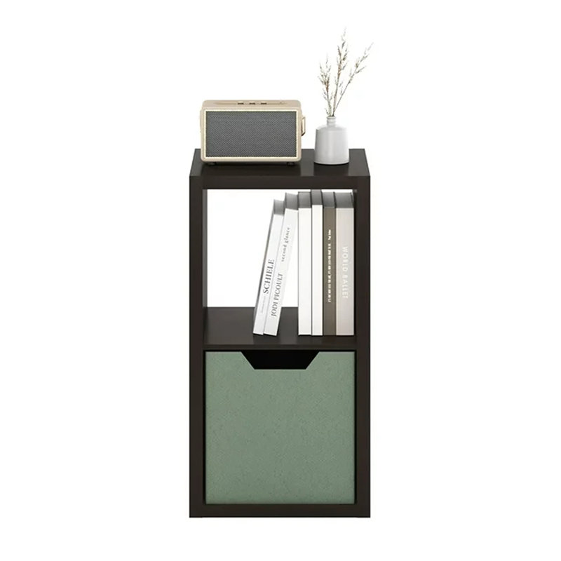 Rakyia 29.92'' H X 15.87'' W 2-Cube Bookcase, Dark Oak