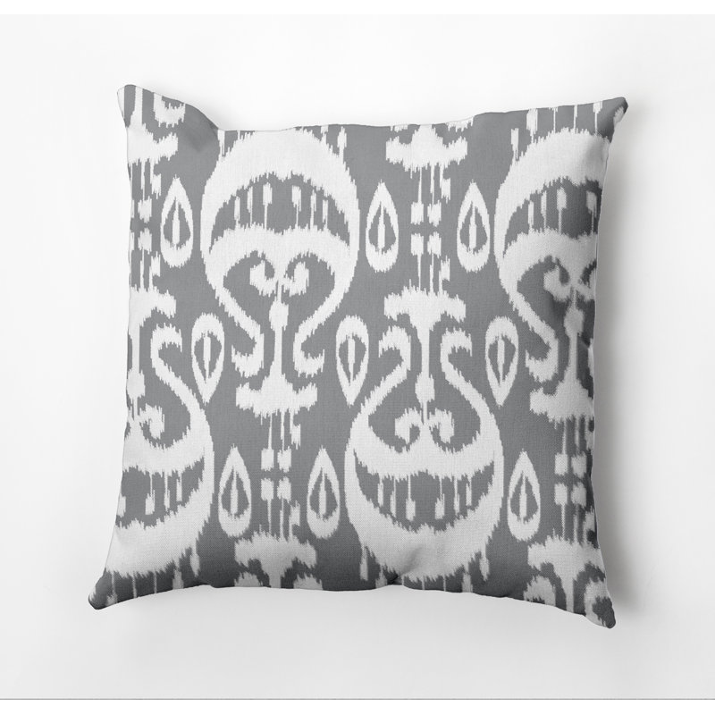 Housse de coussin d'extérieur carré Happy Hippy, H 20 po x l 20 po, Gris