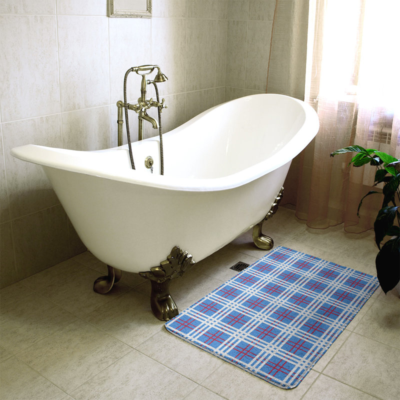Tapis pour salle de bain Tampa Bay, l 21 po x L 34 po, Bleu/rouge