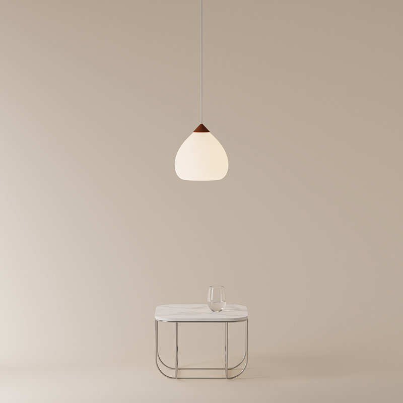 Gulp Pendant Light, 14.6" H x 9.45" W x 9.84" D, Sedona, White