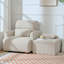 Fauteuil d'appoint rembourré avec repose-pieds avec rangement-1385108747
