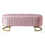 Elegant Upholstered Storage Ottoman With Button-Tufted Design And Metal Leg-247139206