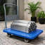 Chariot-poussoir pliable 35 po x 23 po en acier bleu doux et nylon d'une capacité de 660 lb