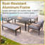 0cm Wide Straight Patio Sofa with Cushions