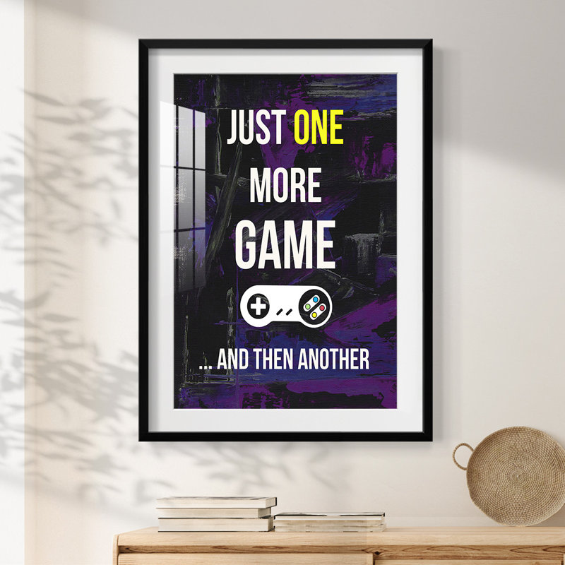 «Gamer at Play II», impression encadrée, Noir
