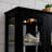 Lighted Glass Curio Cabinet With Adjustable Shelves - Elegant 2-Door Display Cabinet & Built-In Drawer, Includes Bulb - BLACK-1244498999