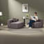 Canapé modulaire en chenille gris 2 places pour la maison