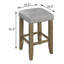 Tabourets de comptoir rembourrés en similicuir gris contemporain avec coussin de siège et repose-pieds