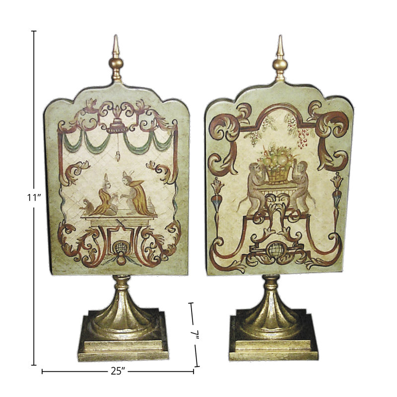 Ammons Monkey Design Decorative Panel Pair
