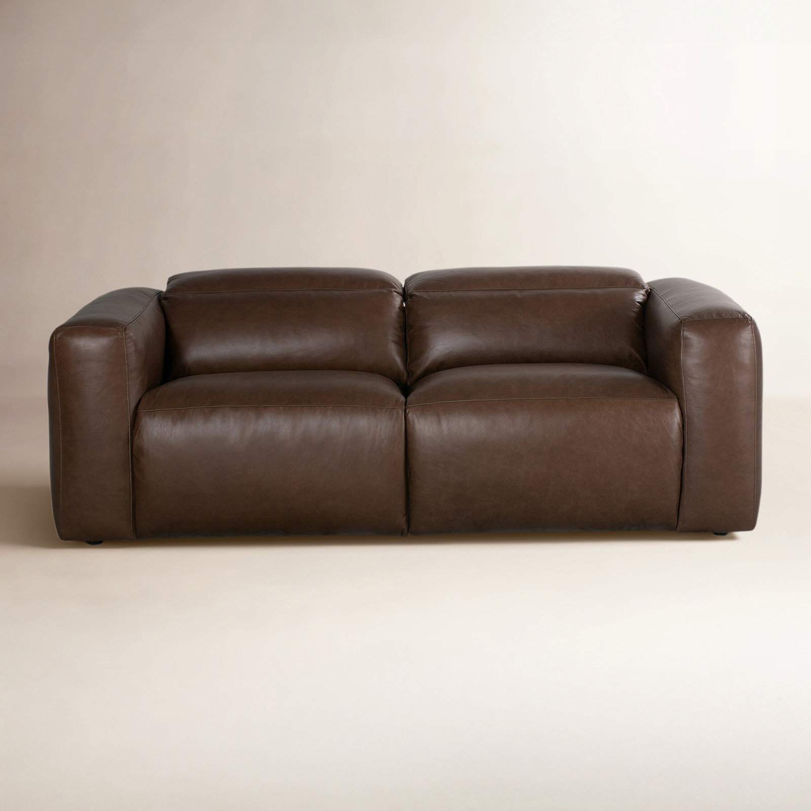 Amed 89" Upholstered Power Reclining Sofa, Sonoma Coco Genuine Leather