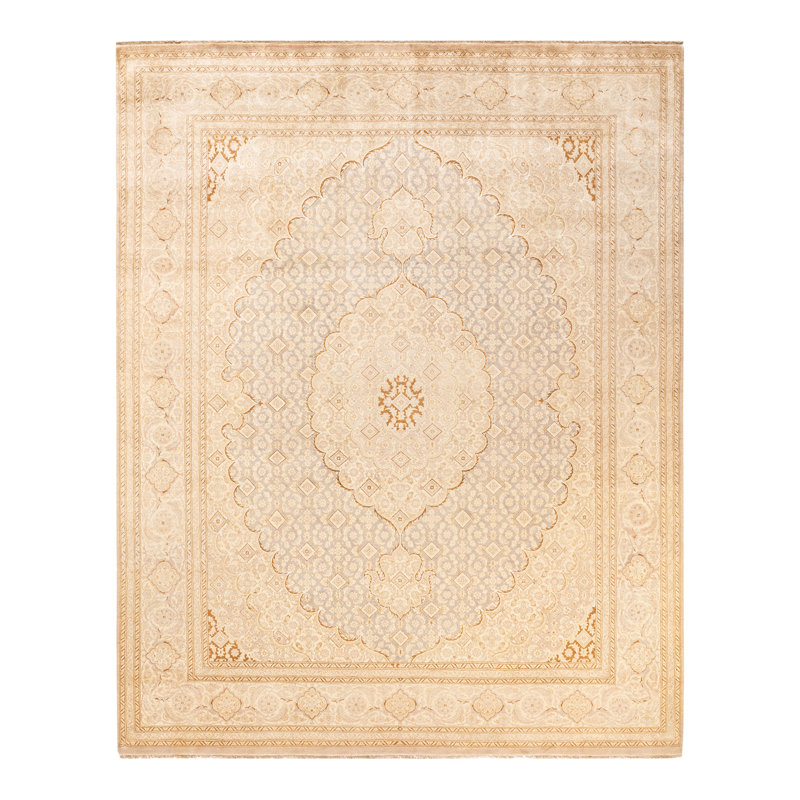 Hayner One-of-a-Kind 8' 0" X 10' 0" 2010s Wool Area Rug in Ivory