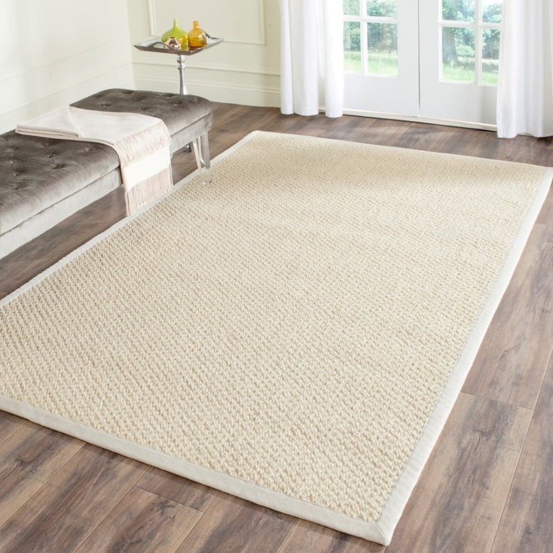 Auckland Texture Creme Area Rug, Rectangle 9' x 12'