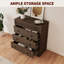 Commode à tiroirs pour chambre à coucher, commode cannelée, armoire de rangement moderne en bois-701352519