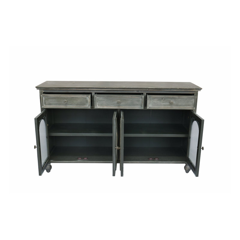Buffet 59,06 "Farmhouse, Noir + gris