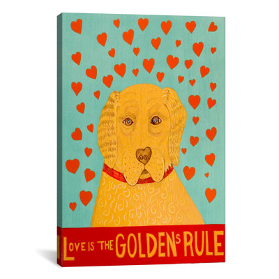 « golden rule 1 » par stephen huneck, reproduction d’art sur toile tendue